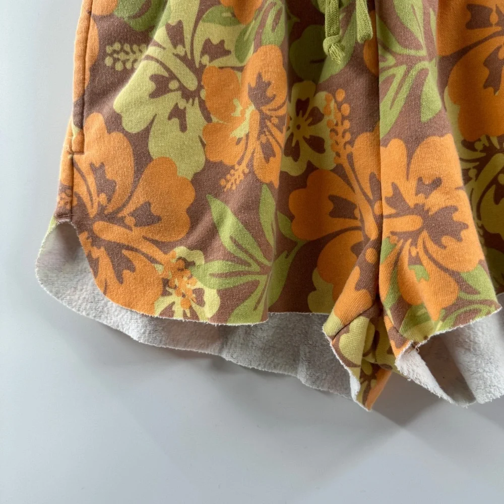 Wild Fable Brown Tropical Floral Lounge Shorts with Drawstring Waist – Size S - Picture 3 of 7